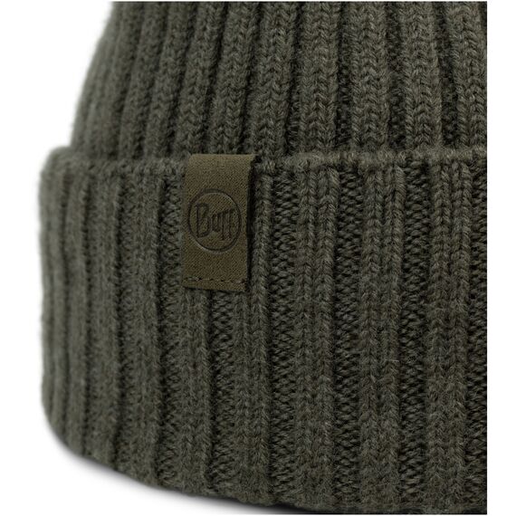 BUFF KNITTED BEANIE NORVAL BARK, Kolor: khaki, Rozmiar: one size, 2 zdjęcie