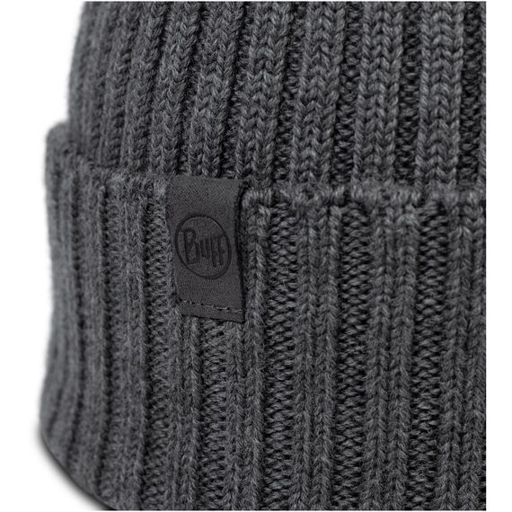 BUFF KNITTED BEANIE NORVAL GREY HEATHER, Kolor: szary, Rozmiar: one size, 2 zdjęcie
