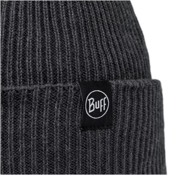 BUFF KNITTED BEANIE RENVI GREY HEATHER, 2 zdjęcie