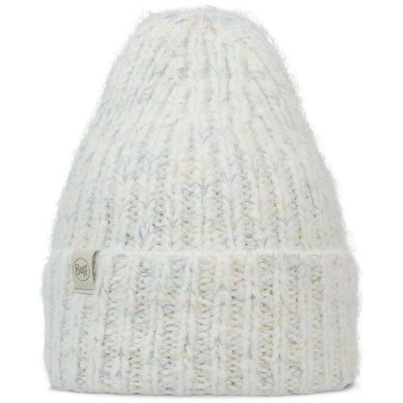 BUFF KNITTED & FLEECE BAND BEANIE EYLA WHITE