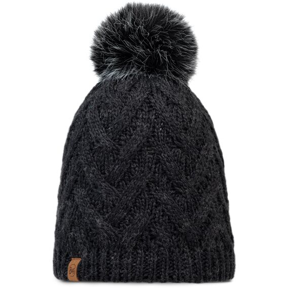 BUFF KNITTED & FLEECE BAND BEANIE CARYN GRAPHITE, Kolor: szary, Rozmiar: one size