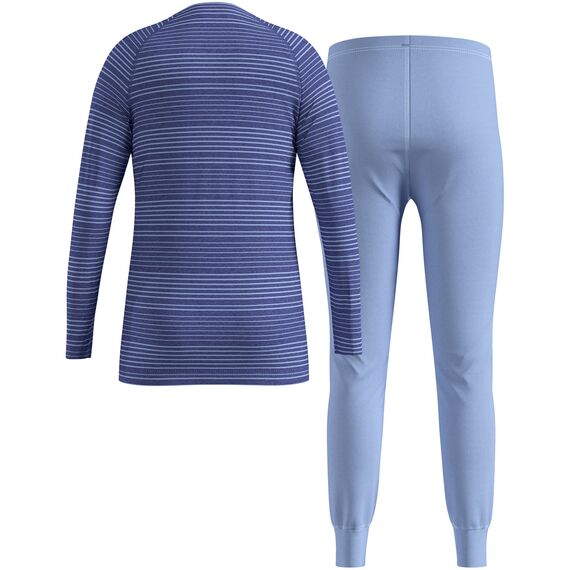 ODLO Bielizna termoaktywna dziecięca zestaw Odlo Set long ACTIVE WARM SET niebieska, Kolor: niebieski, Rozmiar: 140