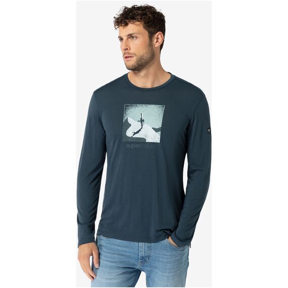 SUPER.NATURAL Koszulka z długim rękawem męska M Almost Done LS granatowa, Kolor: granatowy, Rozmiar: XL, 11 zdjęcie