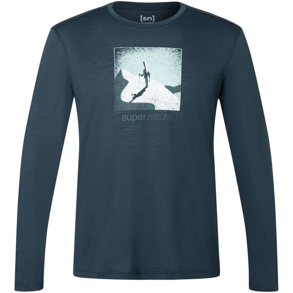 SUPER.NATURAL Koszulka z długim rękawem męska M Almost Done LS granatowa, Kolor: granatowy, Rozmiar: XL, 5 zdjęcie