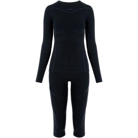 VIKING Bielizna damska Gaja 3/4 Set Bamboo czarna, Kolor: czarny, Rozmiar: XL, 9 zdjęcie