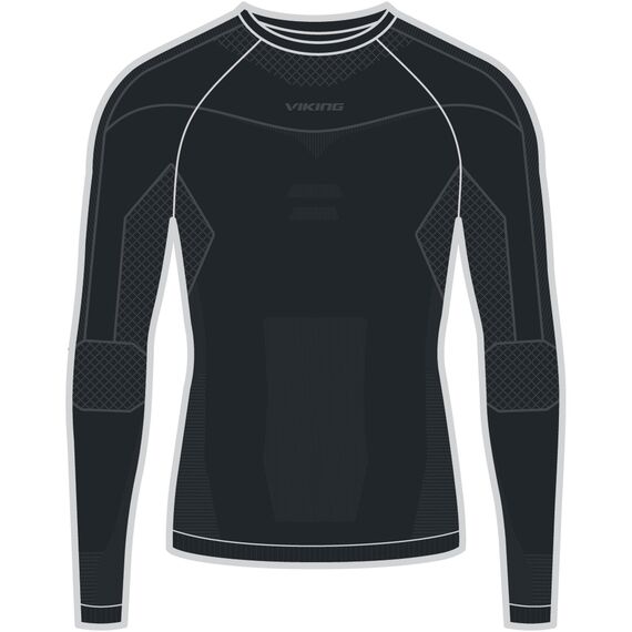 VIKING Bielizna męska koszulka Gary Longsleeve Bamboo czarna, Kolor: czarny, Rozmiar: XL, 16 zdjęcie