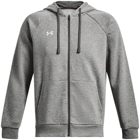UNDER ARMOUR bluza dresowa męska rozpinana Rival Fleece FZ szara, Kolor: szary, Rozmiar: L