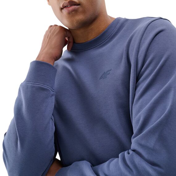 4F bluza bawełniana męska bez kaptura 4FWMM00TSWSM1767 niebieska, Kolor: niebieski, Rozmiar: L, 4 zdjęcie