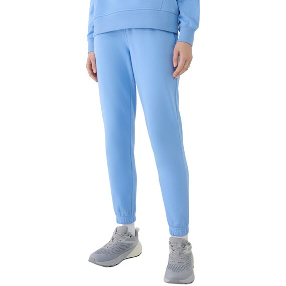 4F spodnie z dzianiny french terry z kolekcji basic 4FWMM00TTROF1138 błękitne baby blue, Kolor: niebieski, Rozmiar: L