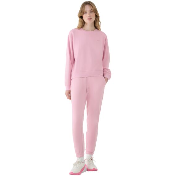 4F spodnie z dzianiny french terry z kolekcji basic 4FWMM00TTROF1138 różowe, Kolor: różowy, Rozmiar: XS, 5 zdjęcie