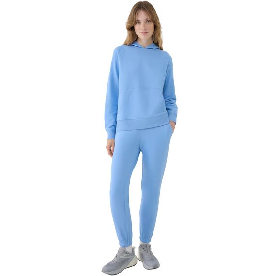 4F spodnie z dzianiny french terry z kolekcji basic 4FWMM00TTROF1138 błękitne baby blue, Kolor: niebieski, Rozmiar: L, 11 zdjęcie