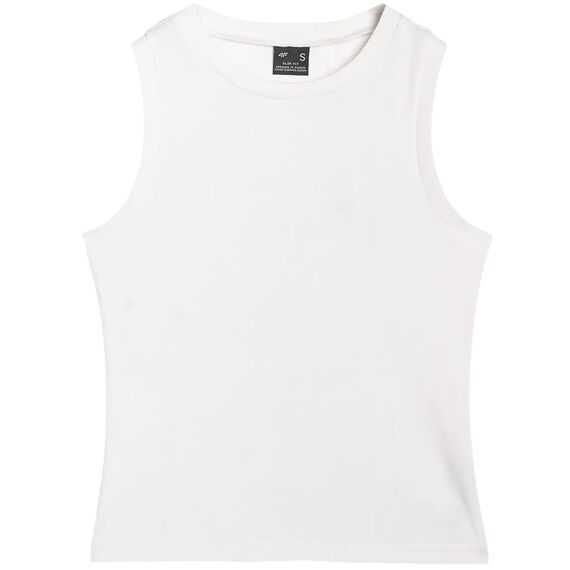 4F top prążkowany bawełniany damski na ramiączkach 4FWMM00TSLEF132 biały, Kolor: biały, Rozmiar: XL, 2 zdjęcie