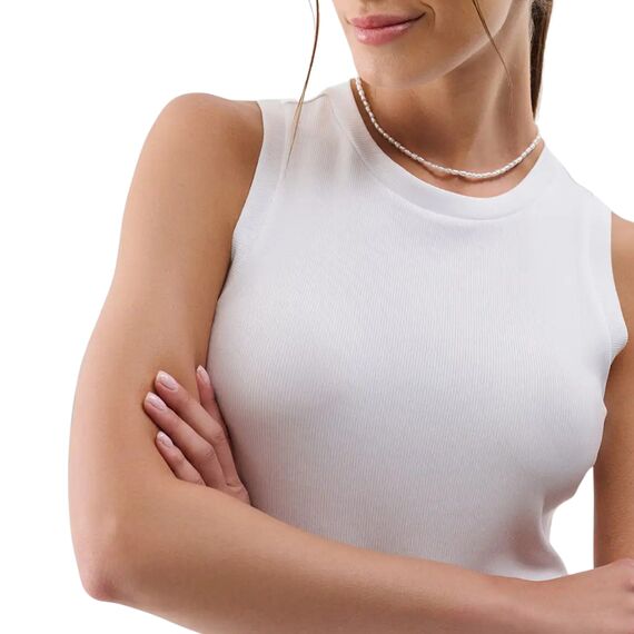 4F top prążkowany bawełniany damski na ramiączkach 4FWMM00TSLEF132 biały, Kolor: biały, Rozmiar: XL, 4 zdjęcie