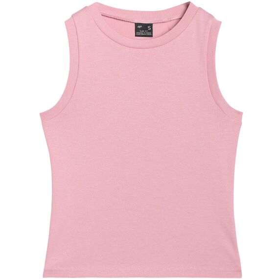 4F top prążkowany bawełniany damski na ramiączkach 4FWMM00TSLEF132 różowy, Kolor: różowy, Rozmiar: XXL, 2 zdjęcie