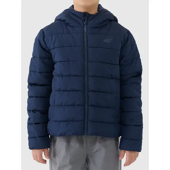 4F kurtka puchowa pikowana dziecięca 4FJWAW25TDJAU0704 granatowa, Kolor: granatowy, Rozmiar: 146, 3 zdjęcie