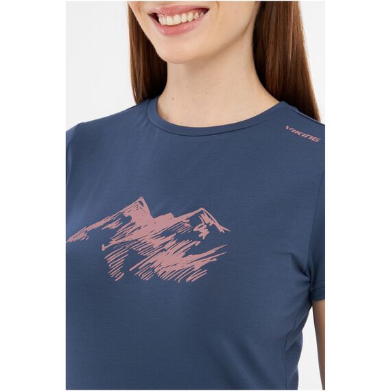 T-shirt damski VIKING Lenta Bamboo Light Lady granatowy, Kolor: granatowy, Rozmiar: M, 4 zdjęcie