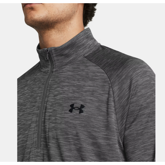 UNDER ARMOUR koszulka z długim rękawem longsleeve z zamkiem UA Tech szara, Kolor: szary, Rozmiar: M, 4 zdjęcie