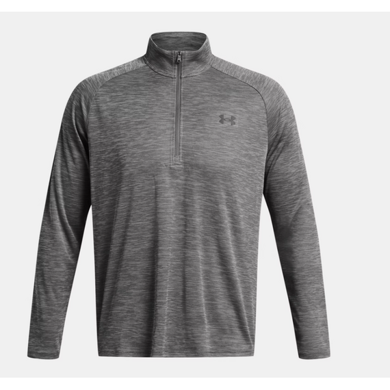 UNDER ARMOUR koszulka z długim rękawem longsleeve z zamkiem UA Tech szara, Kolor: szary, Rozmiar: XL, 2 zdjęcie