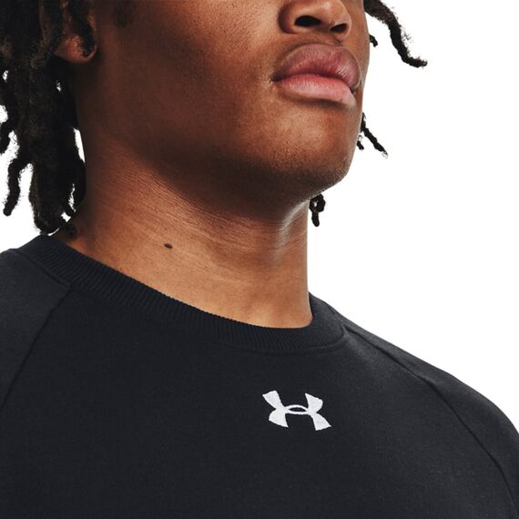 UNDER ARMOUR bluza dresowa męska Rival Fleece Crew szara, Kolor: czarny, Rozmiar: M, 6 zdjęcie