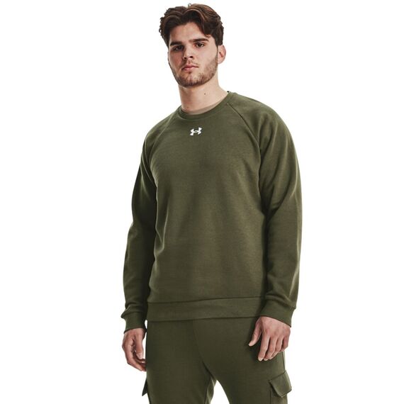 UNDER ARMOUR bluza dresowa męska Rival Fleece Crew zielona