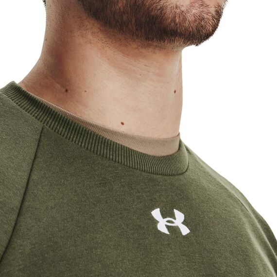 UNDER ARMOUR bluza dresowa męska Rival Fleece Crew zielona