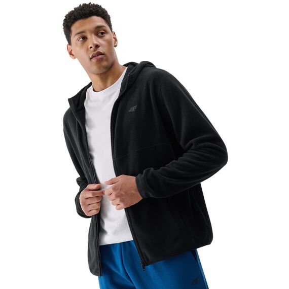 4F bluza polarowa męska polar z kapturem 4FWMM00TFLEM317, Kolor: czarny, Rozmiar: XL, 5 zdjęcie