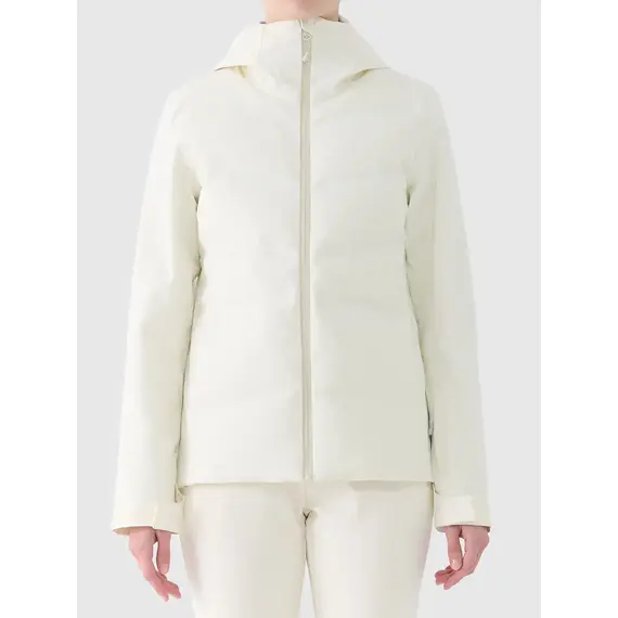 4F ocieplana kurtka narciarska damska z kieszeniami 4FWAW25TTJAF0806, Kolor: biały, Rozmiar: XL