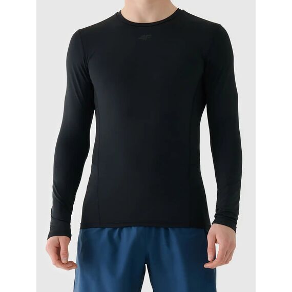 4F  koszulka męska treningowa z długim rękawem 4FWMM00TFLOM507 czarny
