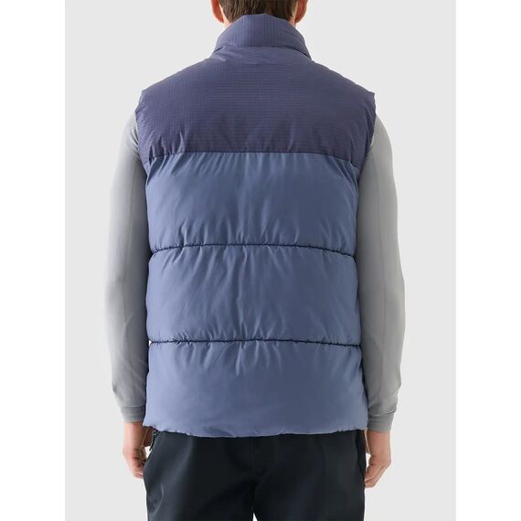 4F bezrękawnik męski ze stójką z wypełnieniem syntetycznym 4FWAW25TVJAM229 niebieski, Kolor: niebieski, Rozmiar: XXL, 2 zdjęcie