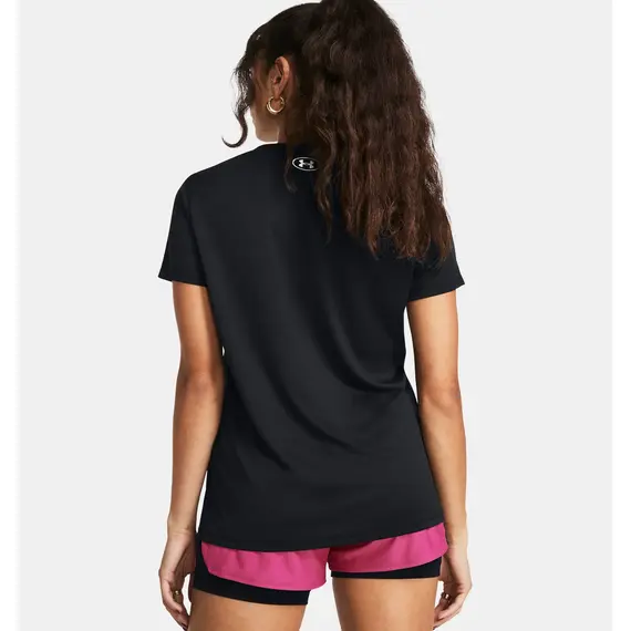 UNDER ARMOUR koszulka damska t-shirt sportowy SSV-Solid czarna, Kolor: czarny, Rozmiar: XS, 3 zdjęcie