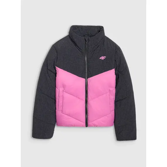 4F kurtka dla dziewczynki puchowa 4FJWAW25TDJAF614 różowa, Kolor: różowy, Rozmiar: 158, 3 zdjęcie