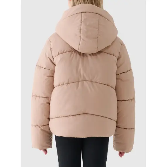 4F kurtka dla dziewczynki puchowa 4FJWAW25TDJAF615 beżowa, Kolor: beżowy, Rozmiar: 152, 2 zdjęcie