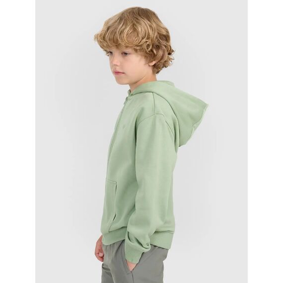 4F bluza dresowa chłopięca na zamek 4FJWAW25TSWSM1944 zielona, Kolor: zielony, Rozmiar: 158, 4 zdjęcie