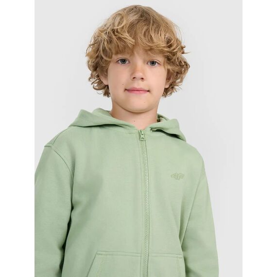 4F bluza dresowa chłopięca na zamek 4FJWAW25TSWSM1944 zielona, Kolor: zielony, Rozmiar: 140, 3 zdjęcie