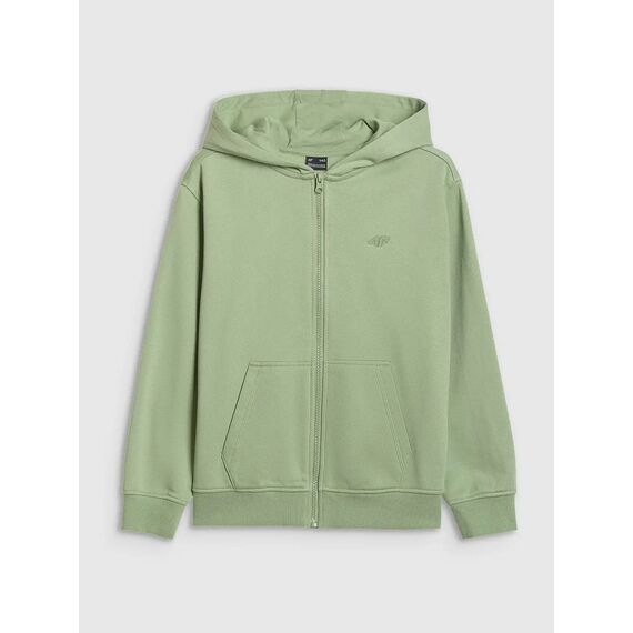 4F bluza dresowa chłopięca na zamek 4FJWAW25TSWSM1944 zielona, Kolor: zielony, Rozmiar: 146