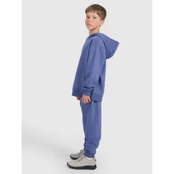 4F spodnie chłopięce z miękkim meszkiem wewnątrz z haftem