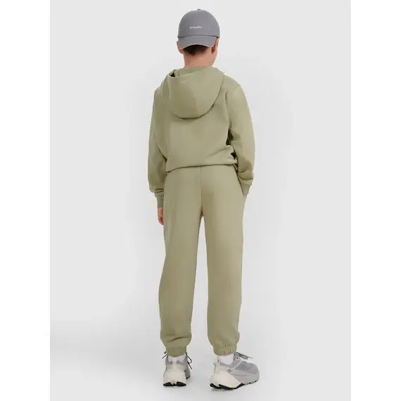 4F spodnie chłopięce z miękkim meszkiem wewnątrz z haftem