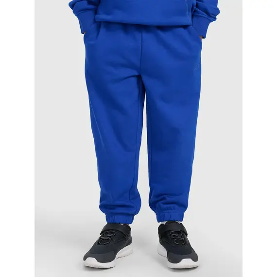 4F spodnie chłopięce z miękkim meszkiem wewnątrz z haftem