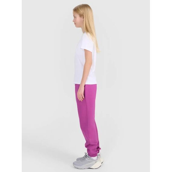 4F spodnie bawelniane dla dziewczynki 4FJWMM00TTROF1187 fioletowe 4F spodnie bawelniane dla dziewczynki 4FJWMM00TTROF1187 fioletowe