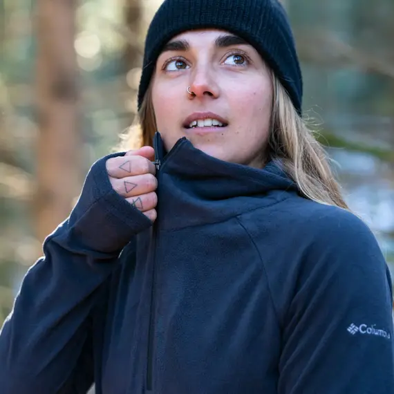 COLUMBIA damska bluza polarowa Glacial IV z zamkiem czarny
