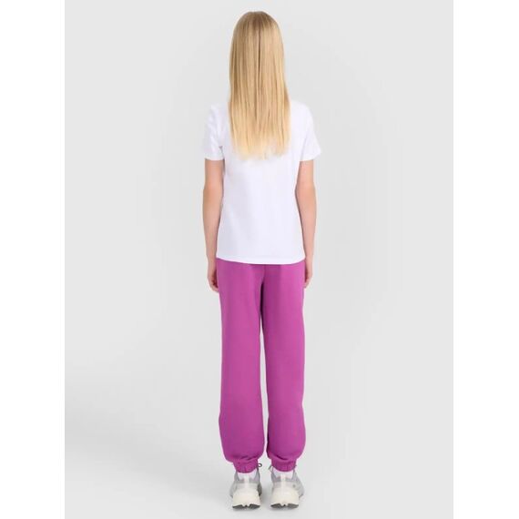 4F spodnie bawelniane dla dziewczynki 4FJWMM00TTROF1187 fioletowe 4F spodnie bawelniane dla dziewczynki 4FJWMM00TTROF1187 fioletowe