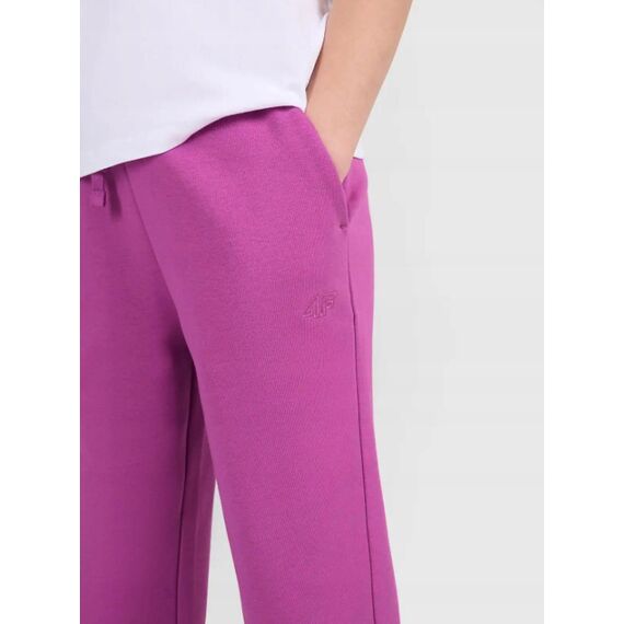 4F spodnie bawelniane dla dziewczynki 4FJWMM00TTROF1187 fioletowe 4F spodnie bawelniane dla dziewczynki 4FJWMM00TTROF1187 fioletowe