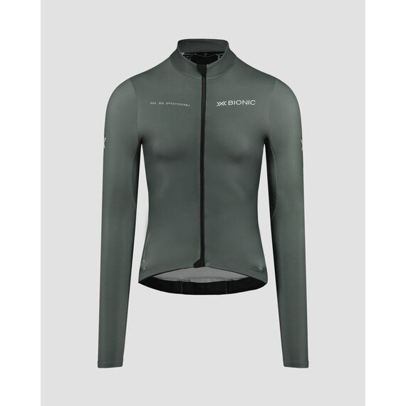 Koszulka rowerowa z długim rękawem męska X-Bionic COREFUSION RIDE JERSEY LS MEN AURORA MONOCHROME szara, Kolor: ciemnoszary, Rozmiar: XXL