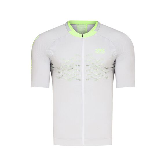 Koszulka męska X-Bionic THE TRICK 4.0 BIKE ZIP biała, Kolor: ciemnoszary, Rozmiar: S