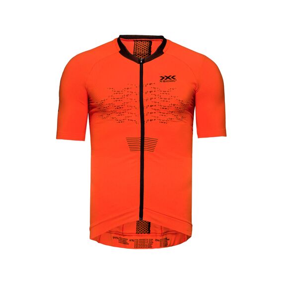 Koszulka męska X-Bionic THE TRICK 4.0 BIKE ZIP czerwona, Kolor: pomarańczowy, Rozmiar: XL