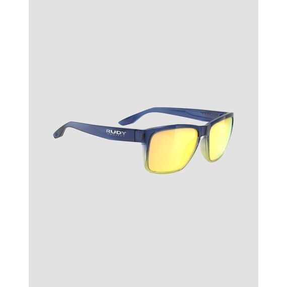 Okulary Rudy Project SPINHAWK EDGE CRYSTAL BLUE AVIO/APPLE GREEN FADE - Multilaser Yellow