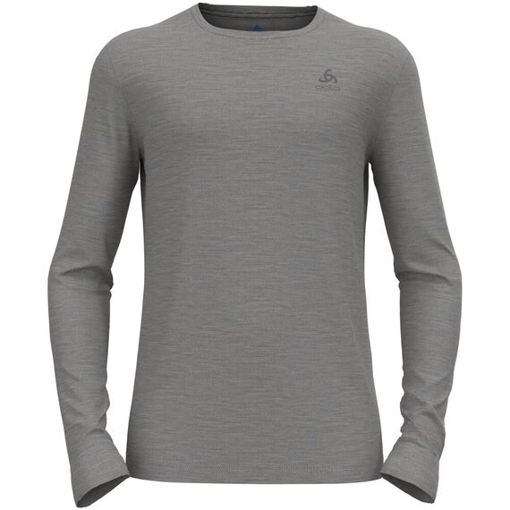ODLO Koszulka męska BL TOP crew neck l/s MERINO 200 szara, Kolor: szary, Rozmiar: L, 2 zdjęcie