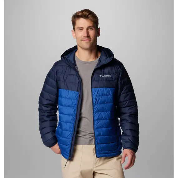 COLUMBIA kurtka zimowa męska z kapturem Powder Lite II niebieski