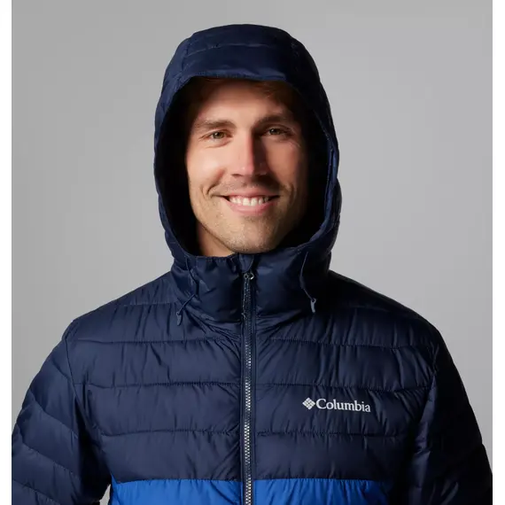 COLUMBIA kurtka zimowa męska z kapturem Powder Lite II niebieski