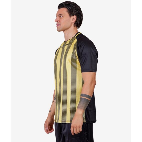 GIVOVA koszulka męska t-shirt treningowy  TRATTO INTERLOCK czarno-żółta, Kolor: czarny, Rozmiar: L, 3 zdjęcie